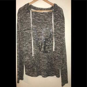 Gray “Love” pullover